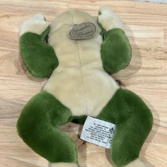 Yomiko Classic Bullfrog Green Beanie Green Frog Plush Russ 12” - Picture 6 of 6